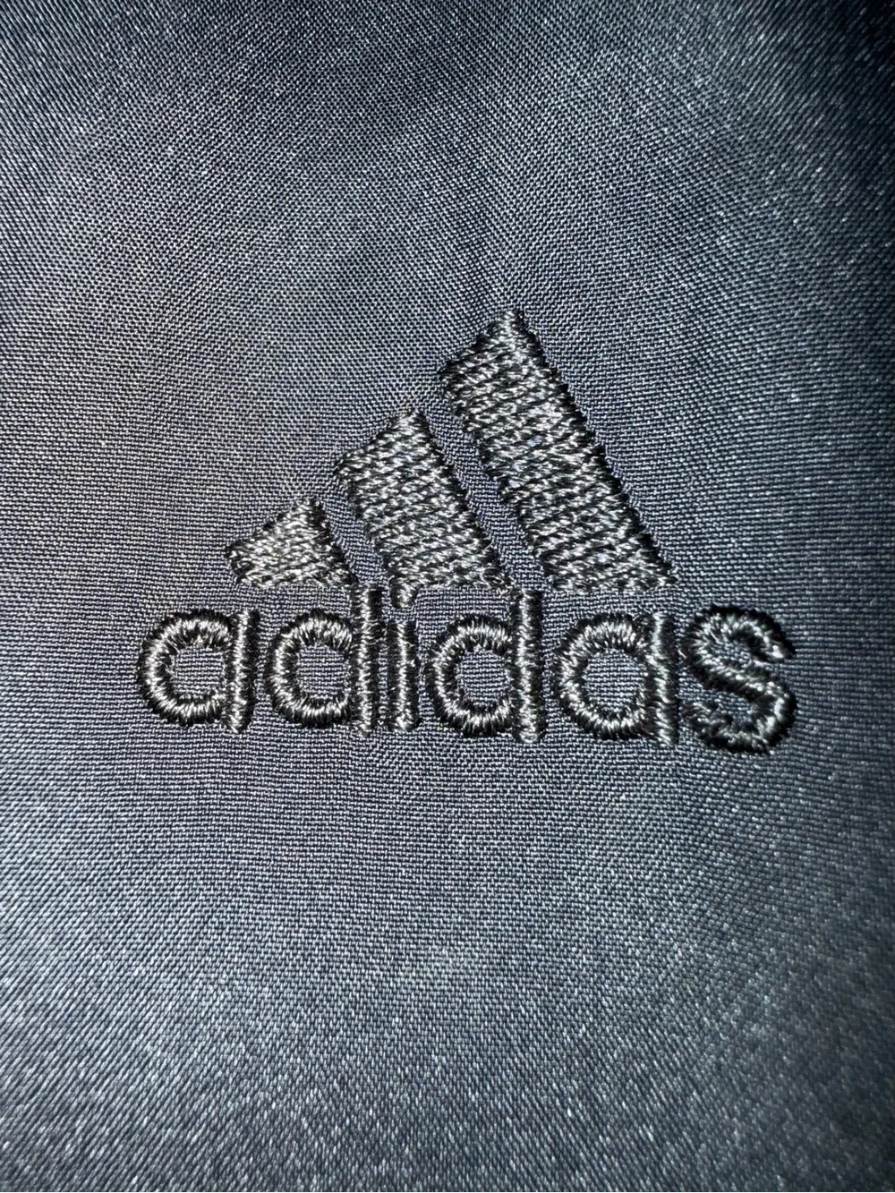 adidas Black Windbreaker with White Three-Stripes